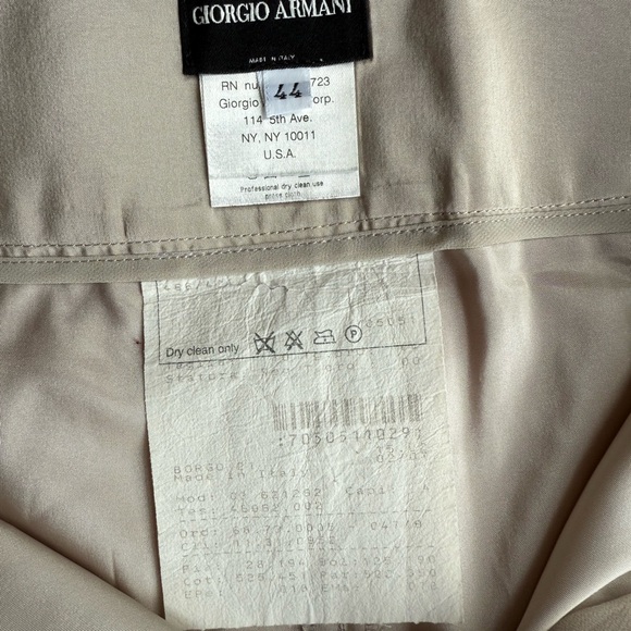 Giorgio Armani Women's  Champagne slacks. Silk blend size 44. like new vintage. - Picture 8 of 8